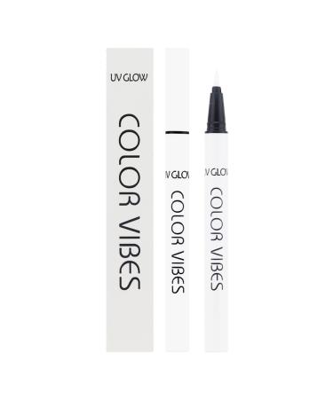 Neon Eyeliner Matte Colored Eyeliners Waterproof Smudge-Proof 8 Colors - Glow in The Dark Eyeliner for Halloween Eye Face Body Paint Makeup Shakven White 1 count (Pack of 1)