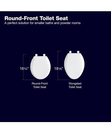 KOHLER Stonewood Quiet-Close Round-front  Slow-Close  Wood  White toilet seat  K-20467-0  White White Rounded Stonewood - Buy Online on GoSupps.com