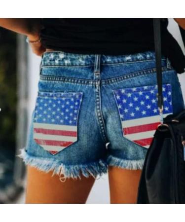 Gufesf Women's White Denim Shorts High Waisted | Summer Casual Short Pants | B2-Blue 3X-Large - Buy Online on GoSupps.com