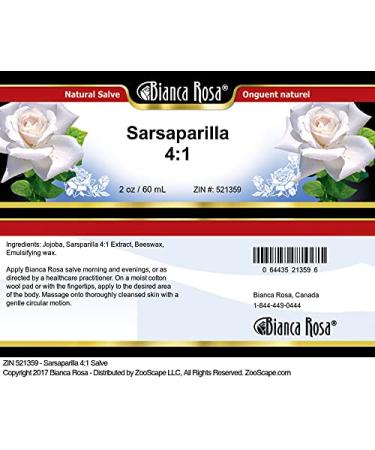 Bianca Rosa Sarsaparilla 4:1 Salve (2 oz ZIN: 521359) - 2 Pack - Buy Online on GoSupps.com