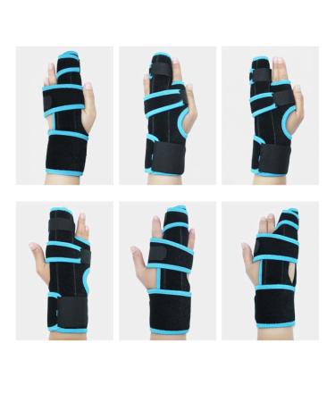 Buy Trigger Finger Splint & Wrist Brace - Adjustable Hand Splints for Straightening Fingers Left & Right Black & Blue - International Shipping - Buy Online on GoSupps.com