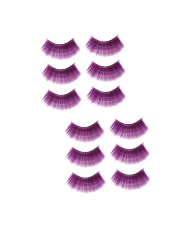 ABOOFAN 6 Pairs Halloween Eyelashes for Women Halloween Makeup Eyelashes False Eyelashes Natural Look Tinsel Eyelashes Shining False Lashes Lash Extension Kit Extend Purple 3d Slender