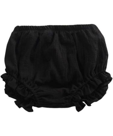 HASAKI Baby Diaper Cover - 2Pcs Toddler Newborn Linen Bloomer Set 9-12 Months Black+White - Buy Online on GoSupps.com