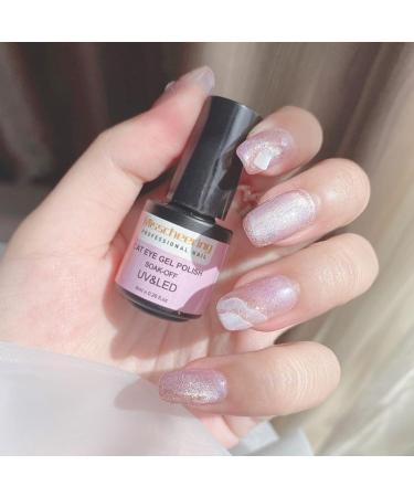 Soak Off 9D Wide Cat Eyes Magnetic Gel Polish Bright Silver UV Gel Nail Polish Enamel Lacquer Glitter Velvet Nail Art Varnish - (Color: 01-8ML) - Buy Online on GoSupps.com