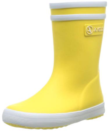 Aigle Unisex Kid's Baby Flac Wellington Boots 4.5 UK Child Yellow Jaune New 001