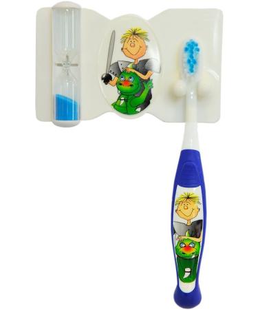 Dental Set for Kids - Complete Knight Theme Blue - Toothbrush Holder & Cup - Buy Online on GoSupps.com