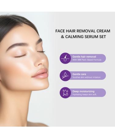 XIBDGNTNE Facial Hair Removal Sensitive Skin Body Hair Removal Cream 100 No Risk of Cuts Slows Regrowth for Face and Body 2 Pack - Buy Online on GoSupps.com