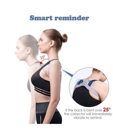Posture Corrector for Women with Smart Sensor Vibration Reminder Upper Back Straightener with Adjustable Clavicle Support for Neck Back and Shoulder Pain - Buy Online on GoSupps.com