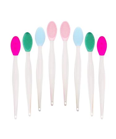 Androxeda 6-Piece Silicone Peeling Lip Brushes Set | Double-Sided Soft Lip Tools for Smooth Full Lips | Available in Blue Red Pink Green Purple Yellow - Buy Online on GoSupps.com