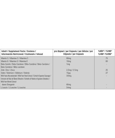 Vitamin trend Wild Yam Extract 300mg 30 capsules with vitamin C E betacarotene zinc and selenium yam extract standardized to 20 diosgenin high dosage vegan Vitamintrend - Buy Online on GoSupps.com