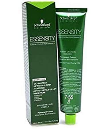 Schwarzkopf Professional Essensity Permanent Hair Color 7-55 Medium Extra Gold Blonde 2.1 Ounce 2.1 Ounce (Pack of 1) 7-55 Medium Extra Gold Blonde