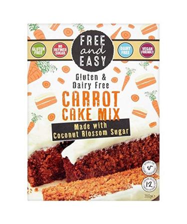 4X Free & Easy Free from Gluten Dairy Yeast Free Carrot Cake Mix 350g
