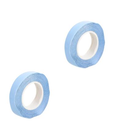 Healeved 2 Rolls Wig Tape Double Sided Tape Hairpiece Tape Lace Front Tape Hair Extension Tape Wig Supply 5X5X1CM Sky-blue F12CM5O082209G