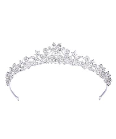 Exceart flower Strass crown king kings tiara strass tiara headgear luxury rhinestone wedding crown crown diadem for the bride wedding drame cosplay ball