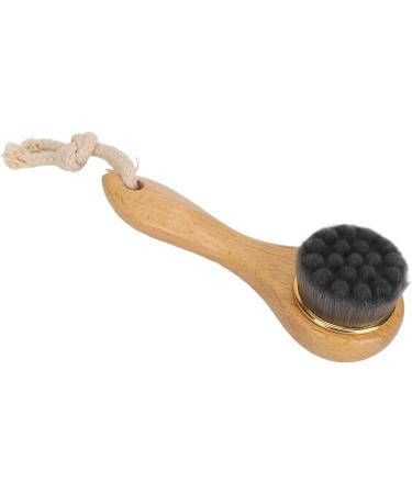 Manual Facial Cleansing Brush Blackhead Removal Long Wooden Handle Ultra Soft Strap Exfoliating Manual Facial Scrubber Brush for Sensitive Skin for Home - Buy Online on GoSupps.com