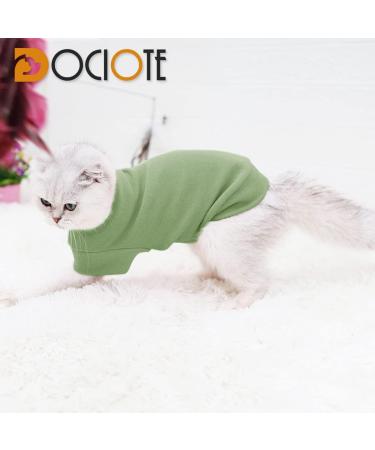 Docio Dog Sweater - Soft & Warm T-Shirt for Small Dogs & Cats | Spring Clothes Coat | Green (1 Pack) - Buy Online on GoSupps.com