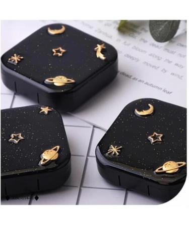 KCHYCV Moonstar Space Black Contact Lens Case Set - Portable & Stylish Contact Lens Storage - Buy Online on GoSupps.com