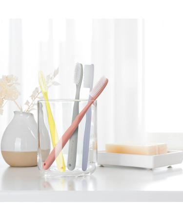 Dr.Golden Turtle Long Head Toothbrush 4-Pack | Dentist Designed | Plaque Remover | Adult Tooth Brushes Set | Medium Hard | Smokers Toothbrush - Buy Online on GoSupps.com