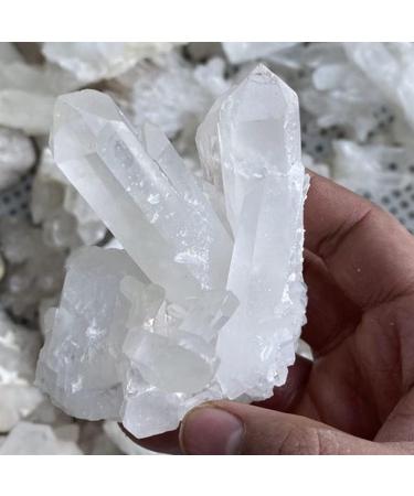 Home Decoration Natural Beautiful White Crystal Cluster Clear Quartz Raw Ore Crystals Point Specimen Home Decor Crafts Ornaments Stones Crystal (Size : 60-70g) - Buy Online on GoSupps.com