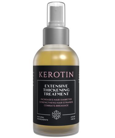 Kerotin Hair Thickening Spray with Keratin for Fine & Thin Hair Growth in Women  Heat Protectant  Repair Mist for Volume  Body & Shine  Diameter Booster  Natural  Sulfate & Cruelty Free  Made in USA 4 Fl Oz (Pack of 1)