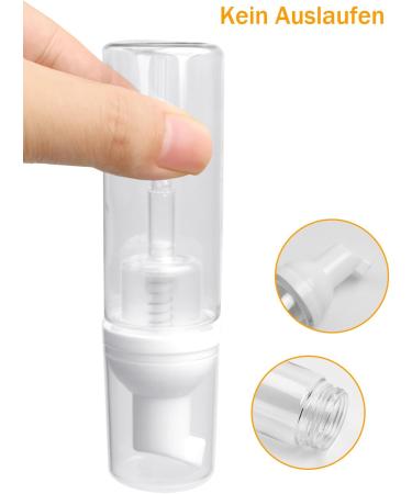 OMSSCUN 8-Piece Foam Dispenser Set - 60ml Empty Foam Pump Bottles for Shampoo Shower Gel Liquid Soap & Facial Cleanser - Portable & Lightweight - Buy Online on GoSupps.com