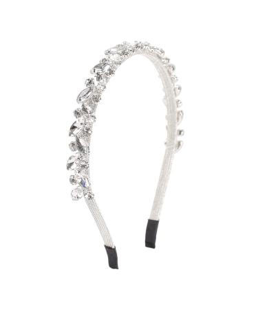 Hernoblerest White Pearl Rhinestone Crystal Headband for Women - Handcrafted Baroque Fashion Hair Accessory - Buy Online on GoSupps.com