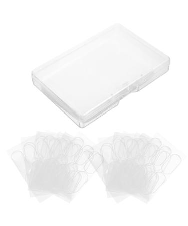 Silicone Patches 60pcs Patch Vertical Bagged Cosmetic Ear Tape Portable Make up Cosmetic Ear Patch Sticker Boxed Ear Stickers Earring Cosmetics Ear Tape Women Correction Ear Patch Transparent 3.7x1.6cm