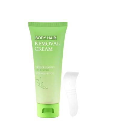 Cr me D pilatoire | 100g D pilatoire Avec Spatule Cr me Rapide Et Douce Pour Peau Sensible | pour Usage Personnel Femmes Hommes Corps Visage Pubis Jambes Aisselles pilation