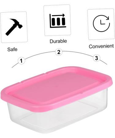 SHOWERORO 1 Set 6 Pcs Fresh Storage Lunch Box Pink Containers Plastic Fruit Storage Container Vegetable Food - Buy Online on GoSupps.com