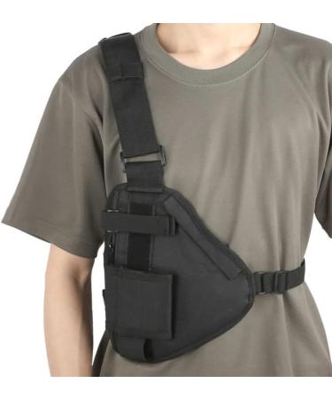 1PC Radio Chest Bag Walkie Talkie Holder Vest Men Waist Front Bag for Camping Hiking Black - Buy Online on GoSupps.com