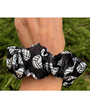 Volleyball Premium Velvet Scrunchie - No Crease Hair Elastic | Volleyball Hair Accessories Gift - Buy Online on GoSupps.com