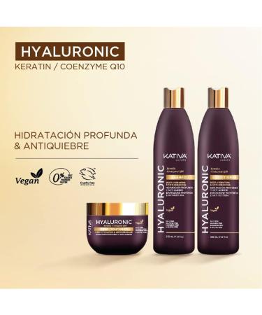 Plus Cosm tica Kativa Luxury Conditioner Hyaluronic acid Keratin Coenzyme Q10 Strengthens and deeply hydrates vegan formula recycled packaging for daily use Contents 355 ml - Buy Online on GoSupps.com