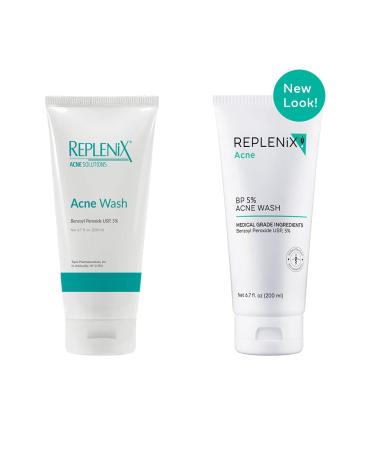 Replenix Acne Wash 5% Benzoyl Peroxide Face and Body Cleanser 6.7 oz - Soap-Free for Blemish Prone Skin - Buy Online on GoSupps.com
