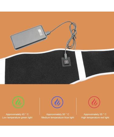 Mlehn 5V Waist Lumbar Cushion Belt - Adjustable USB Heating Support Tape for Abdominal Protection & Massage Gray Care Device - Buy Online on GoSupps.com
