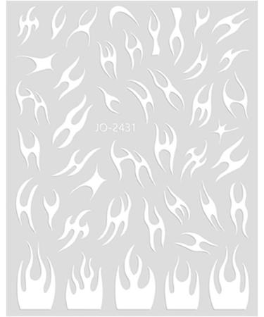 FEIlei Nail Art Decals Flames Nail Stickers Decoration for Nail Tips Beauty Decoration - Buy Online on GoSupps.com