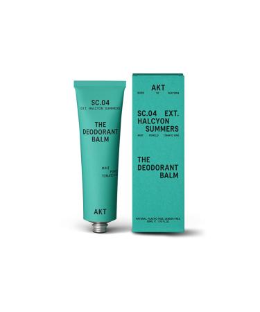 AKT THE DEODORANT BALM. Award winning multi-use natural deodorant. Plastic Free. Gender Free. Aluminum Free. 100% effective 1 tube lasts up to 3 months. SC.04 HALCYON SUMMERS. 1.7 Ounce SC.04 HALCYON SUMMERS: Mint Pomelo Tomato Vine