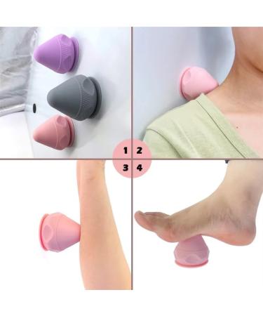 BLBTEDUAMDE Silicone Massage Cone - Yoga Massager for Lumbar Back & Foot Relief | Solid Adsorption Ball - Purple TPE - Buy Online on GoSupps.com