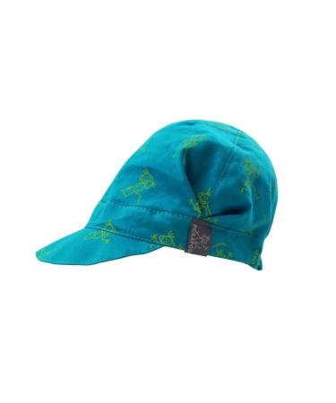 PICKAPOOH peaked cap Rico for children made of pure organic cotton 48 turquoise stick figure