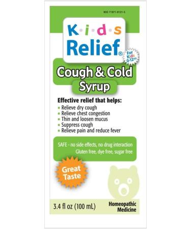 Kids Relief Cough & Cold Syrup 3.4 Fl Oz (Pack of 2) - Buy Online on GoSupps.com