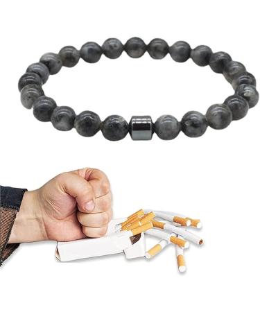 Quit Smoking Bracelet for Men | Triple Power Therapeutic & Anti-Anxiety Volcanic Rock Bracelet - Buy Online on GoSupps.com