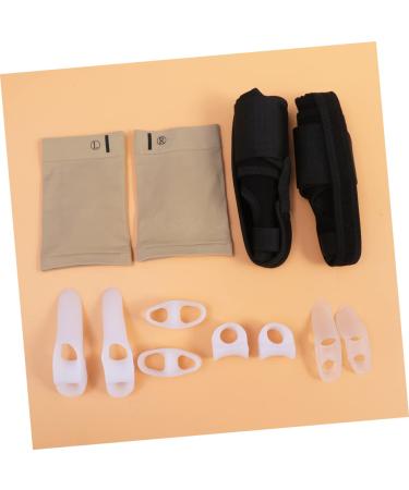 Healeved 12pcs Toe Strap Kit - Gel Toe Separator & Big Toe Straightener Set for Arch Support Bands and Silicone Holder - Black - Buy Online on GoSupps.com