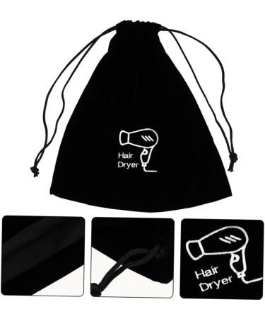 Healeved 5pcs Flannel Hair Dryer Hair Dryer for Traveling Travel Drawstring Hair Dryer Organizer Hair Dryer Travel Pouch Travel Makeup Blow Dryer Makeup Brush 26.00X23.00X0.50CMx5pcs Blackx5pcs - Buy Online on GoSupps.com