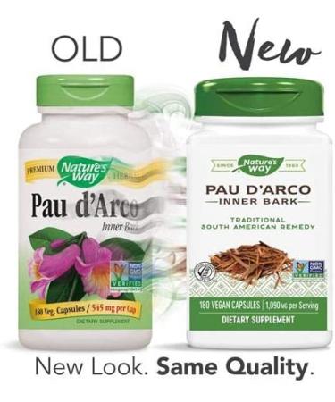 Nature's Way Pau d'Arco Inner Bark 1090 mg - 180 Vegan Capsules for Immune Support - Buy Online on GoSupps.com