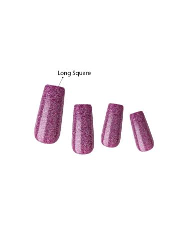 KISS False Nails Kit - Dreamdust Gel Sculpted Nails | Long-Lasting Square Shape with Glitter | Stick & Glue Included | Shop Trendy Glue-On Nails Worldwide - Buy Online on GoSupps.com