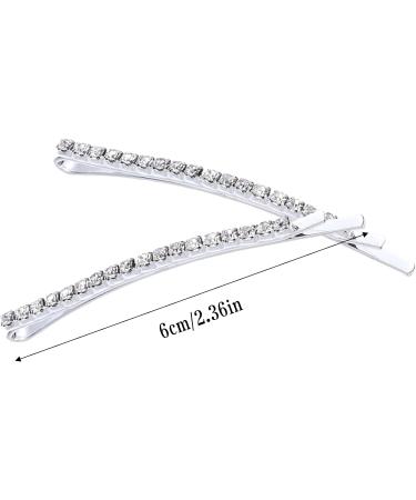 10Pcs Clear Rhinestone Bobby Pins - Sparkly Hair Clips for Women - Buy Online on GoSupps.com