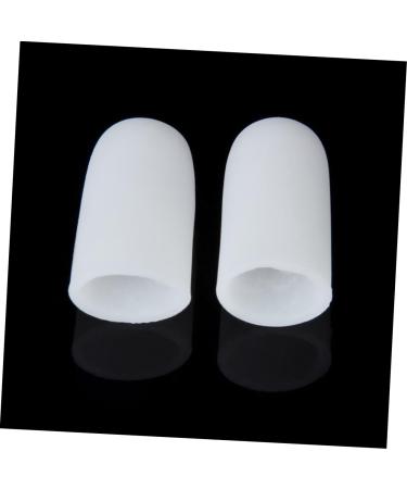 Gel Toe Protector Sleeve - Foot Care Blisters Splitter Cover Caps - White Thumb Protector Pair - Buy Online on GoSupps.com