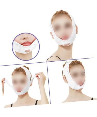 Mask chin cheek slim double chin band lifting belt hydrating overnight facelift breathable band strap men and women Belt 90*59cm As Shown - Buy Online on GoSupps.com