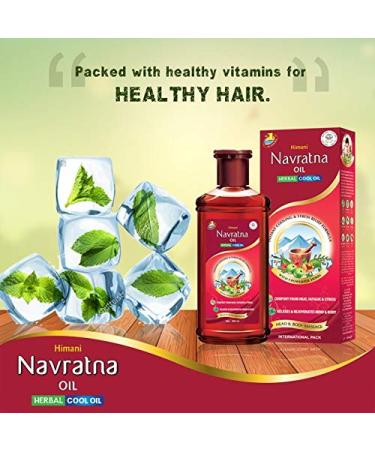 Emami Himani Navratna Ayurvedic Herbal Hair Oil 500ml - Best Cooling Formula for Healthy Hair - Buy Online on GoSupps.com