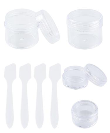4 Pieces Empty Clear Round Cosmetic Containers for Travel 20g & 5g Refillable Jars for Lotions Creams