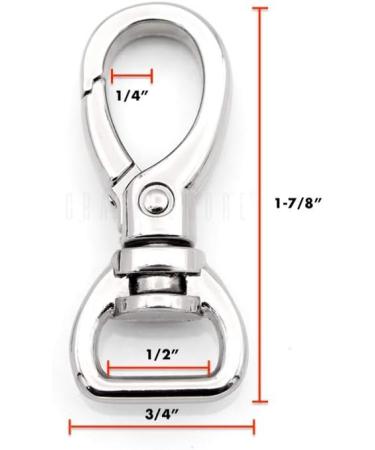 CRAFTMEMORE 2pcs Oval Snap Hooks Heavy Duty Metal Push Gate Swivel Lobster Clasp Keychain Clip Purse Making Accessories SC09 (1/2 Inch  Gunmetal Black) 1/2 Inch Gunmetal Black - Buy Online on GoSupps.com